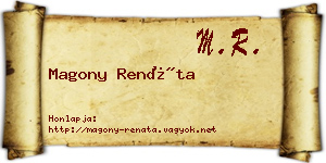 Magony Renáta névjegykártya